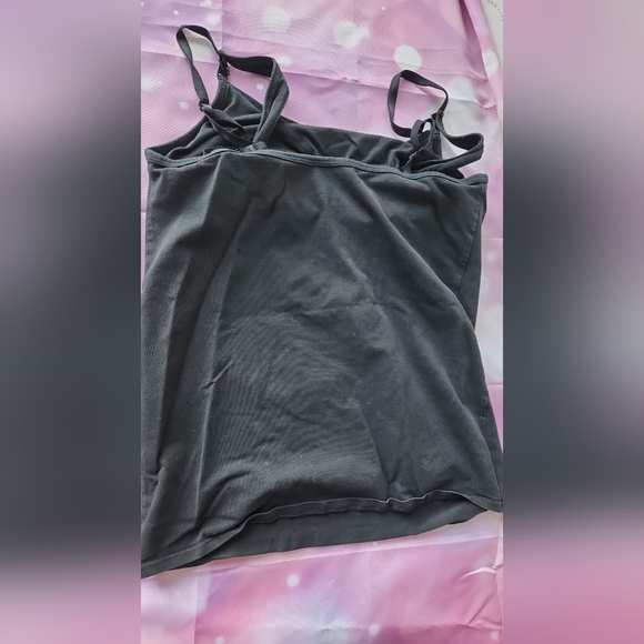 Thyme Maternity m 95% cotton 9% spandex tank top black - Picture 3 of 3